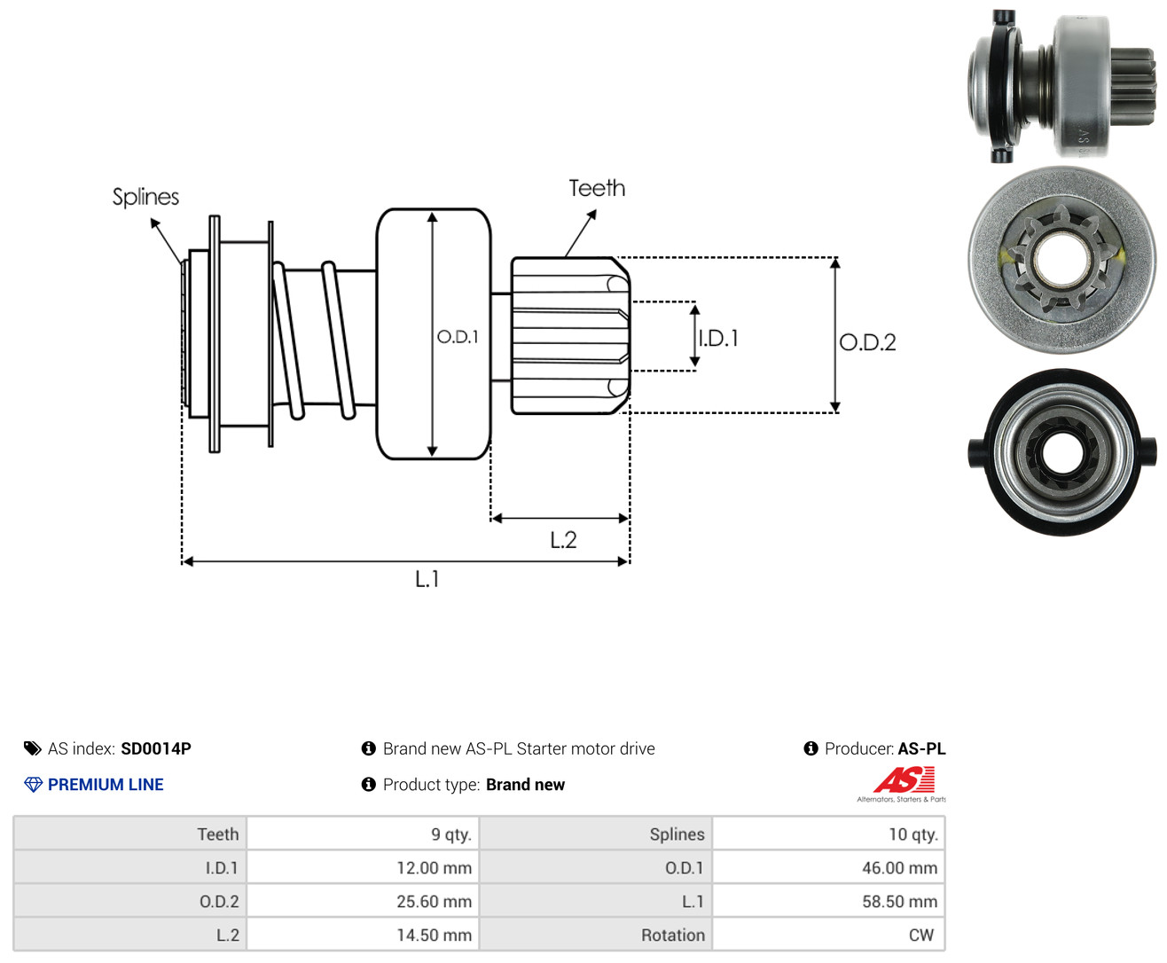 AS-PL sd0014p for VOLVO SAAB FIAT OPEL BMW MERCEDES-BENZ VW