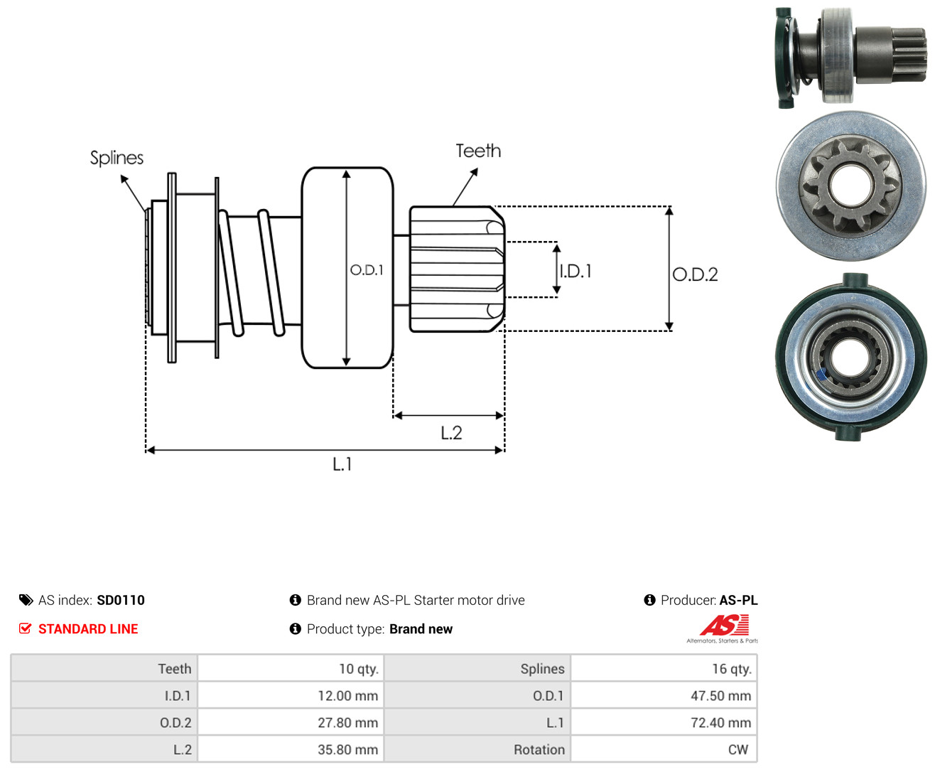 AS-PL sd0110 for MERCEDES-BENZ