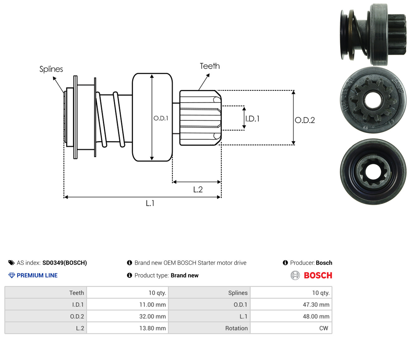 AS-PL sd0349bosch for SUZUKI