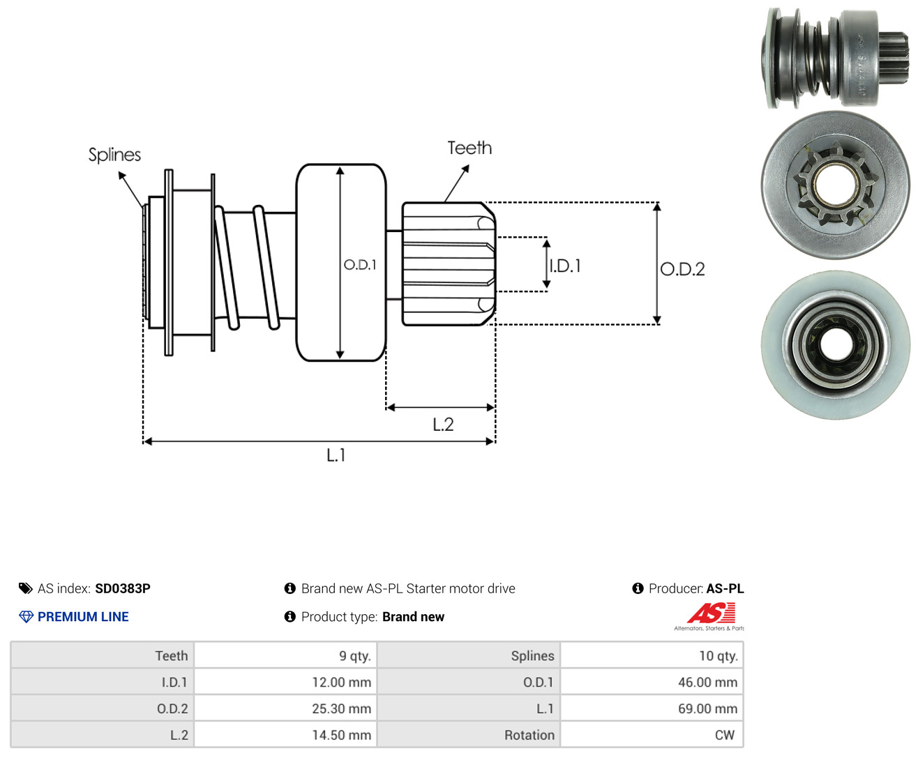 AS-PL sd0383p for OPEL VW