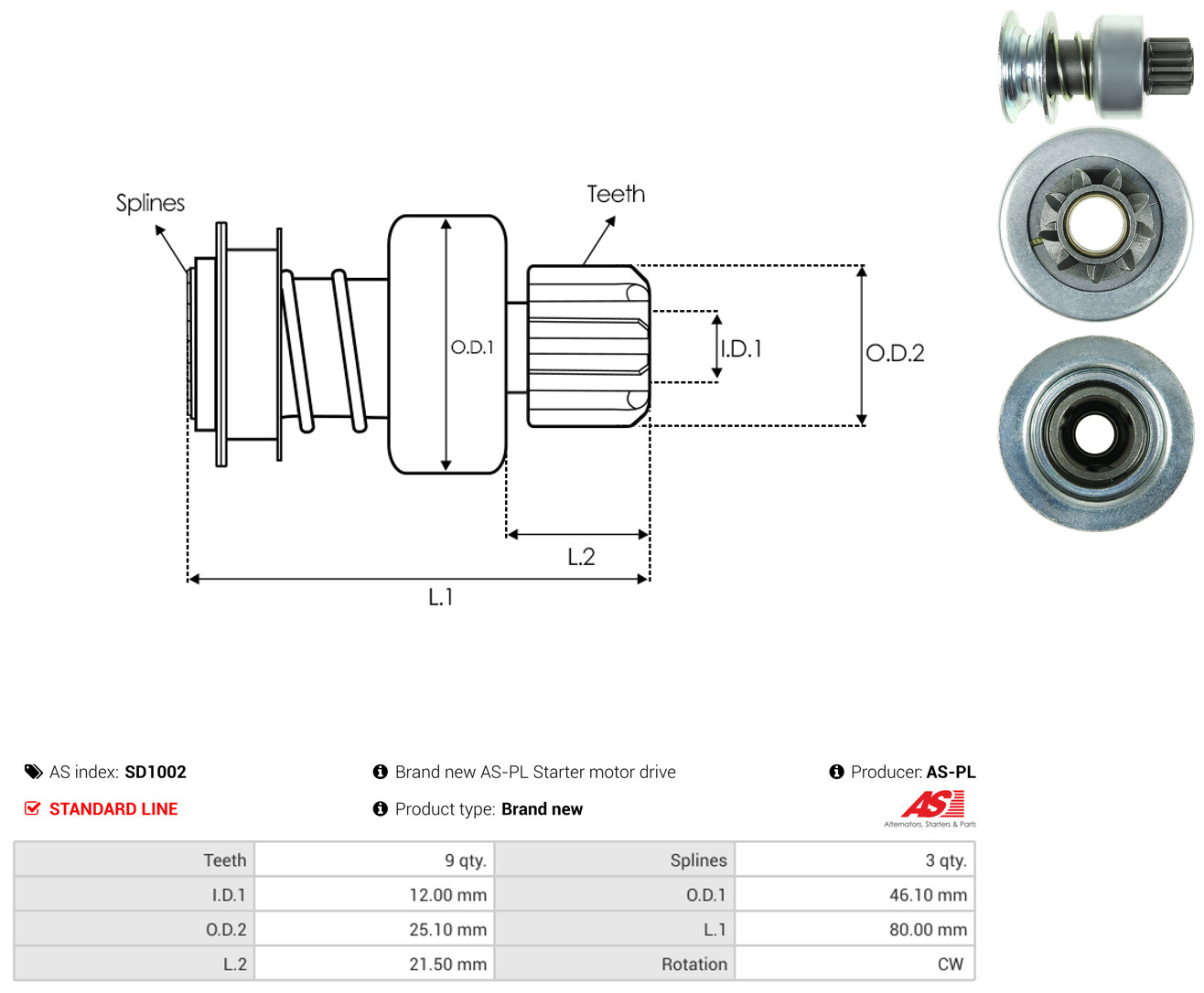 AS-PL sd1002 for CHRYSLER