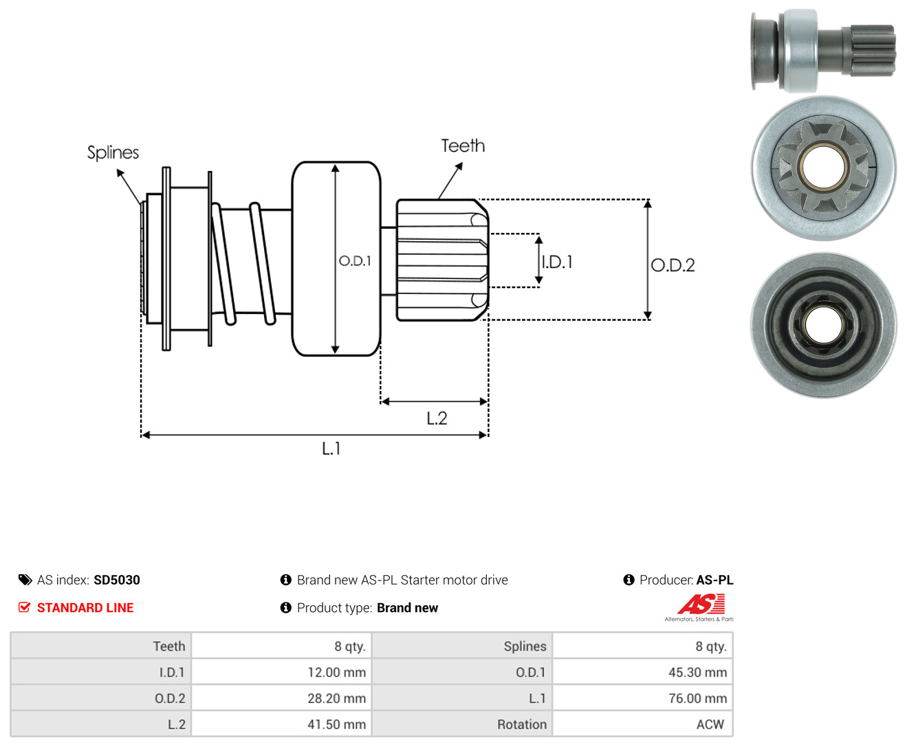 AS-PL sd5030 for MITSUBISHI NISSAN