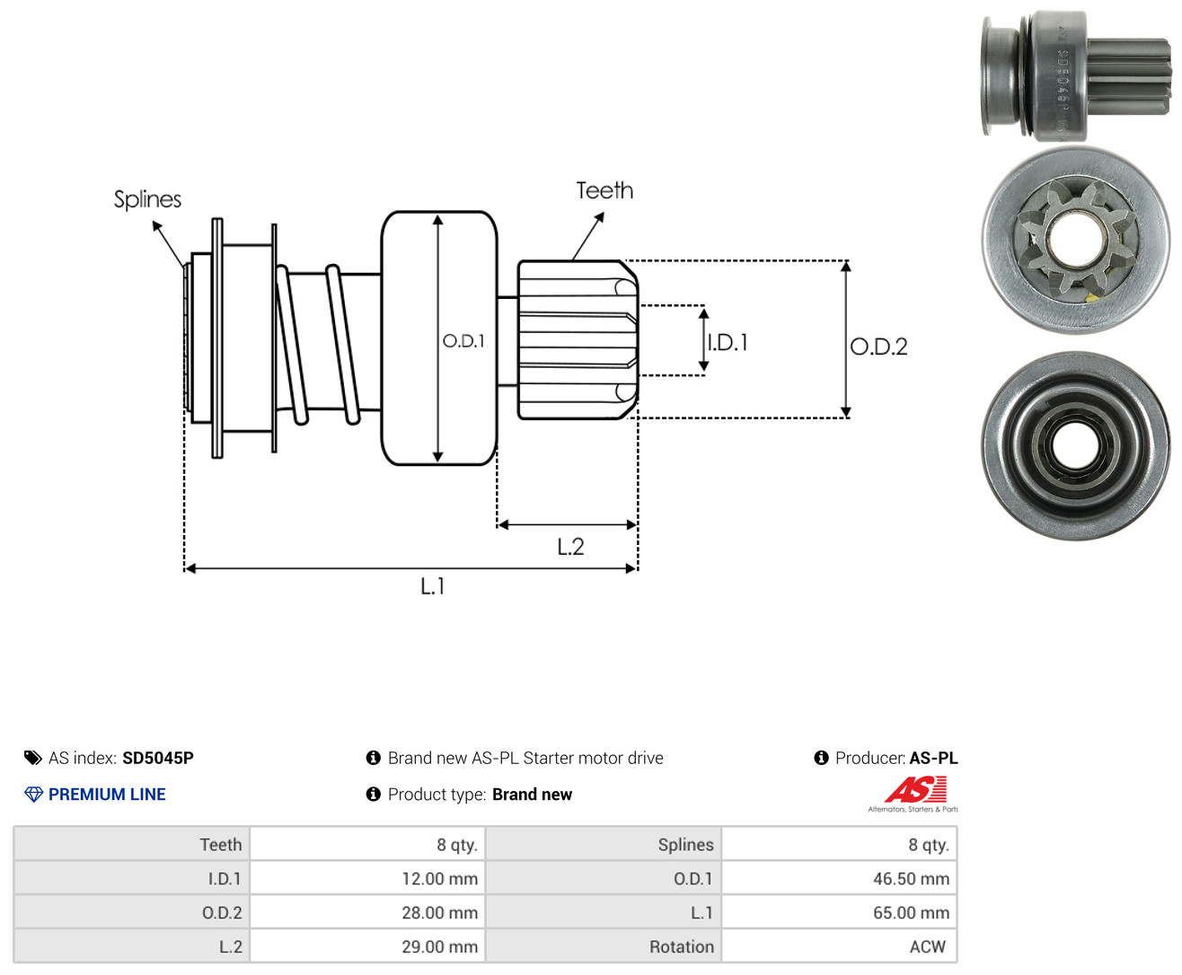 AS-PL sd5045p for MITSUBISHI NISSAN
