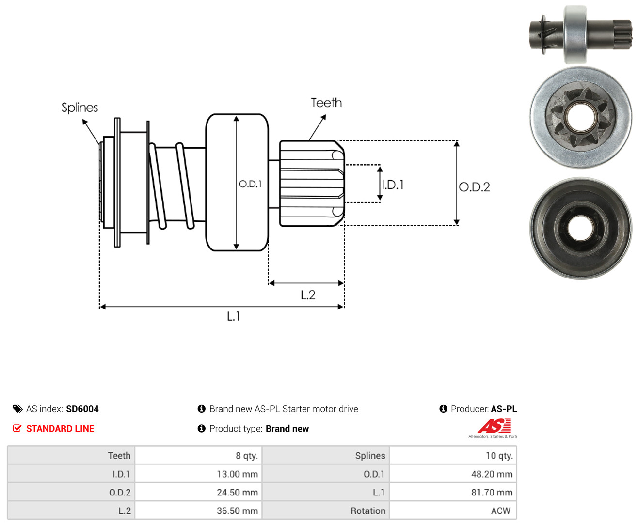 AS-PL sd6004 for TOYOTA DAIHATSU