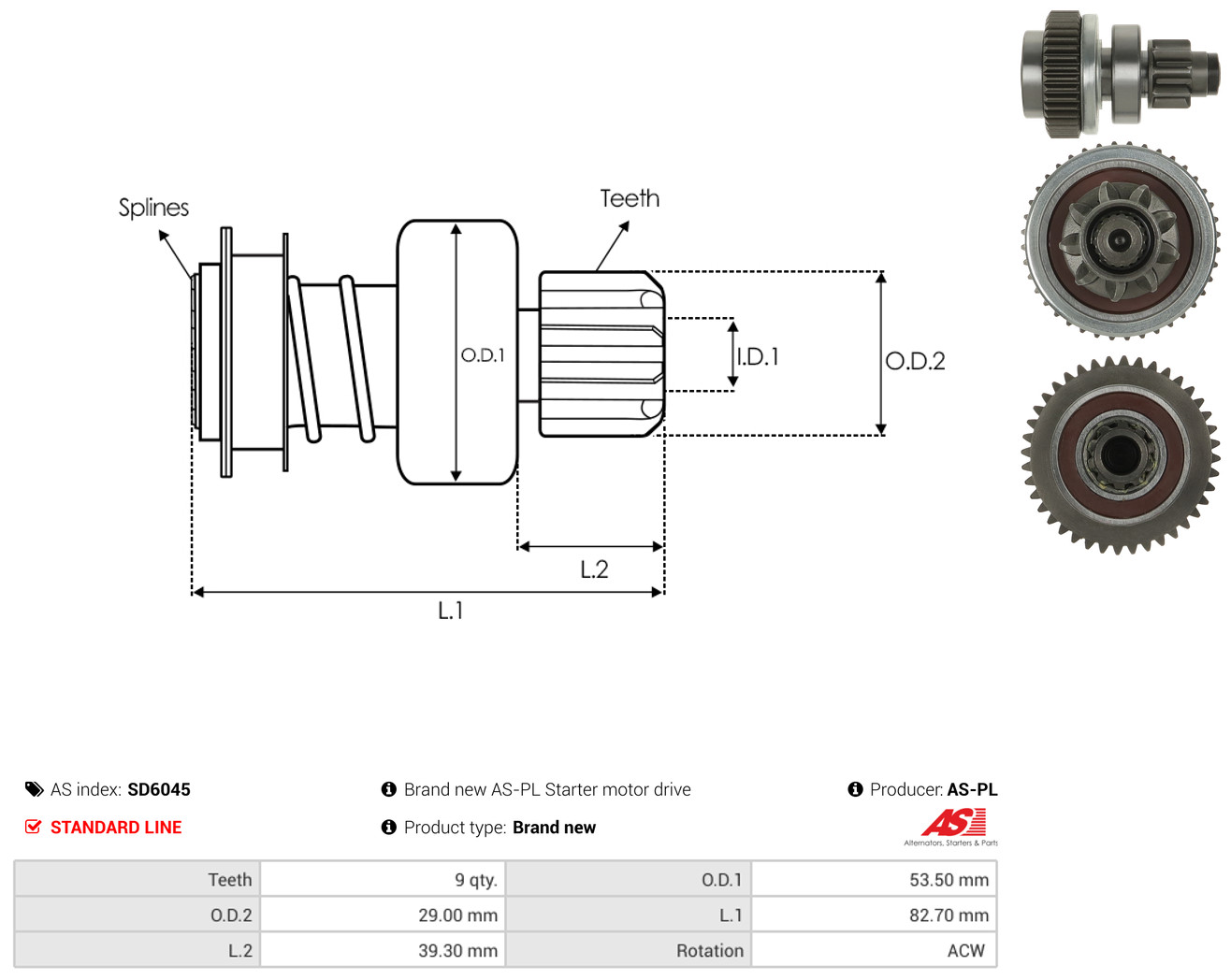 AS-PL sd6045 for SUBARU