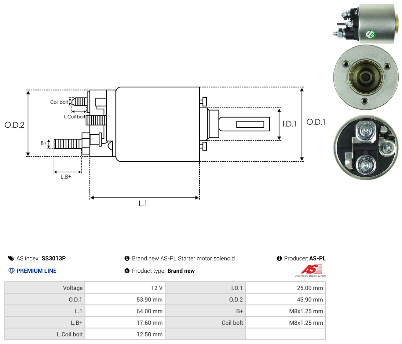 AS-PL Magnetafbryder, starter ss3013p