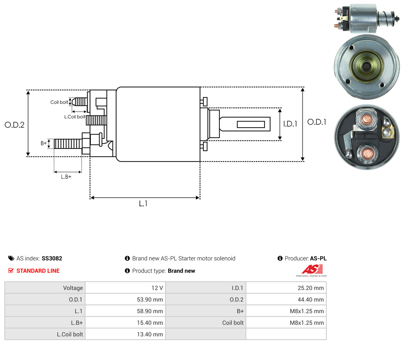 AS-PL Magnetafbryder, starter ss3082 for HYUNDAI