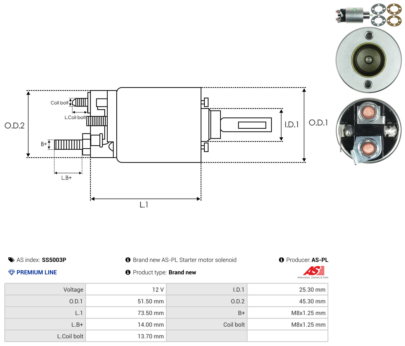 AS-PL ss5003p for FORD MAZDA MITSUBISHI NISSAN SUZUKI