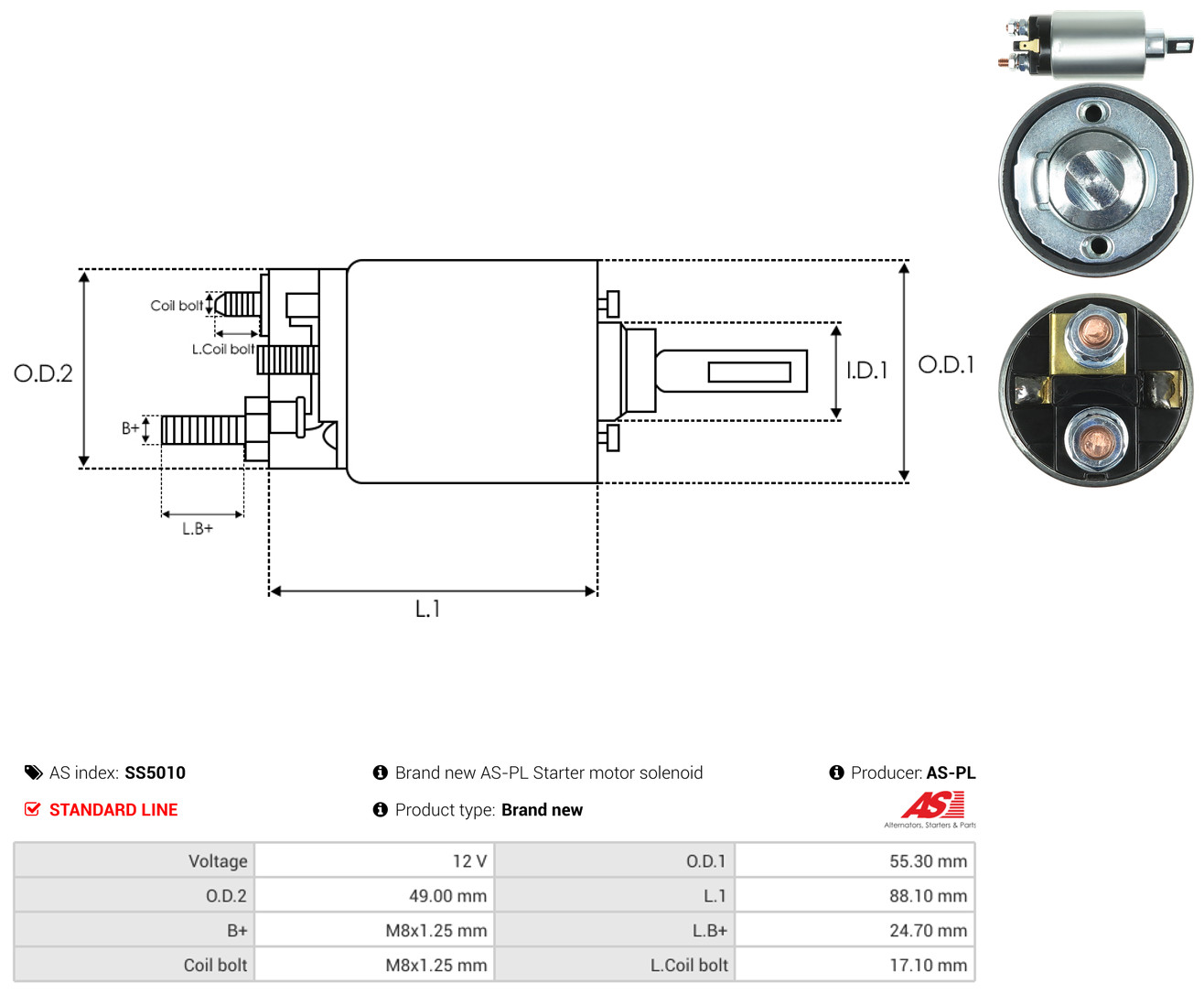 AS-PL ss5010 for MAZDA MITSUBISHI