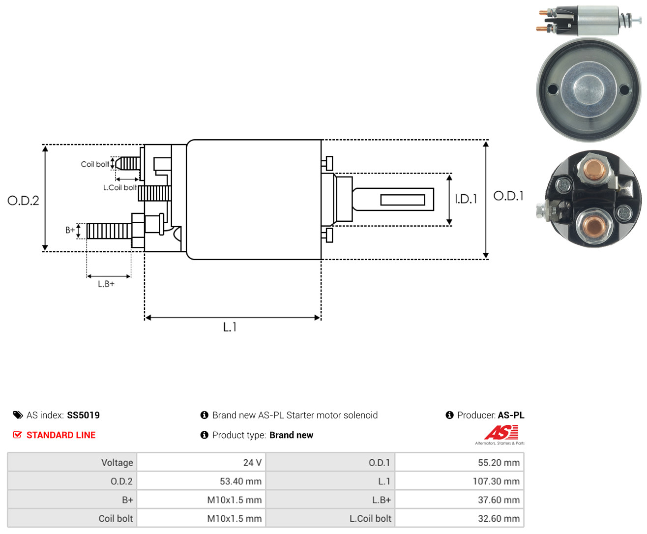 AS-PL ss5019 for VOLVO MAN MITSUBISHI