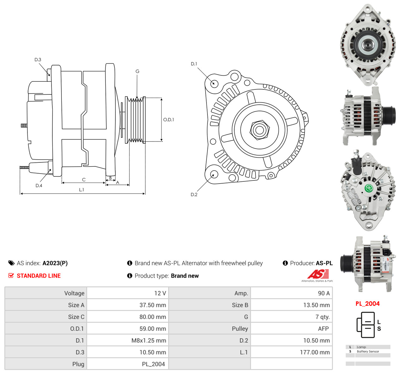 AS-PL Generator a2023p for NISSAN