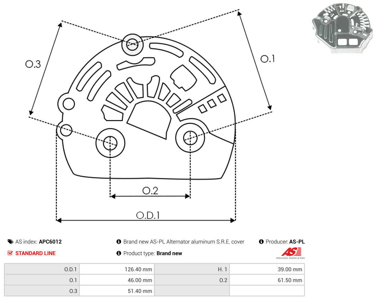 AS-PL apc6012 for TOYOTA