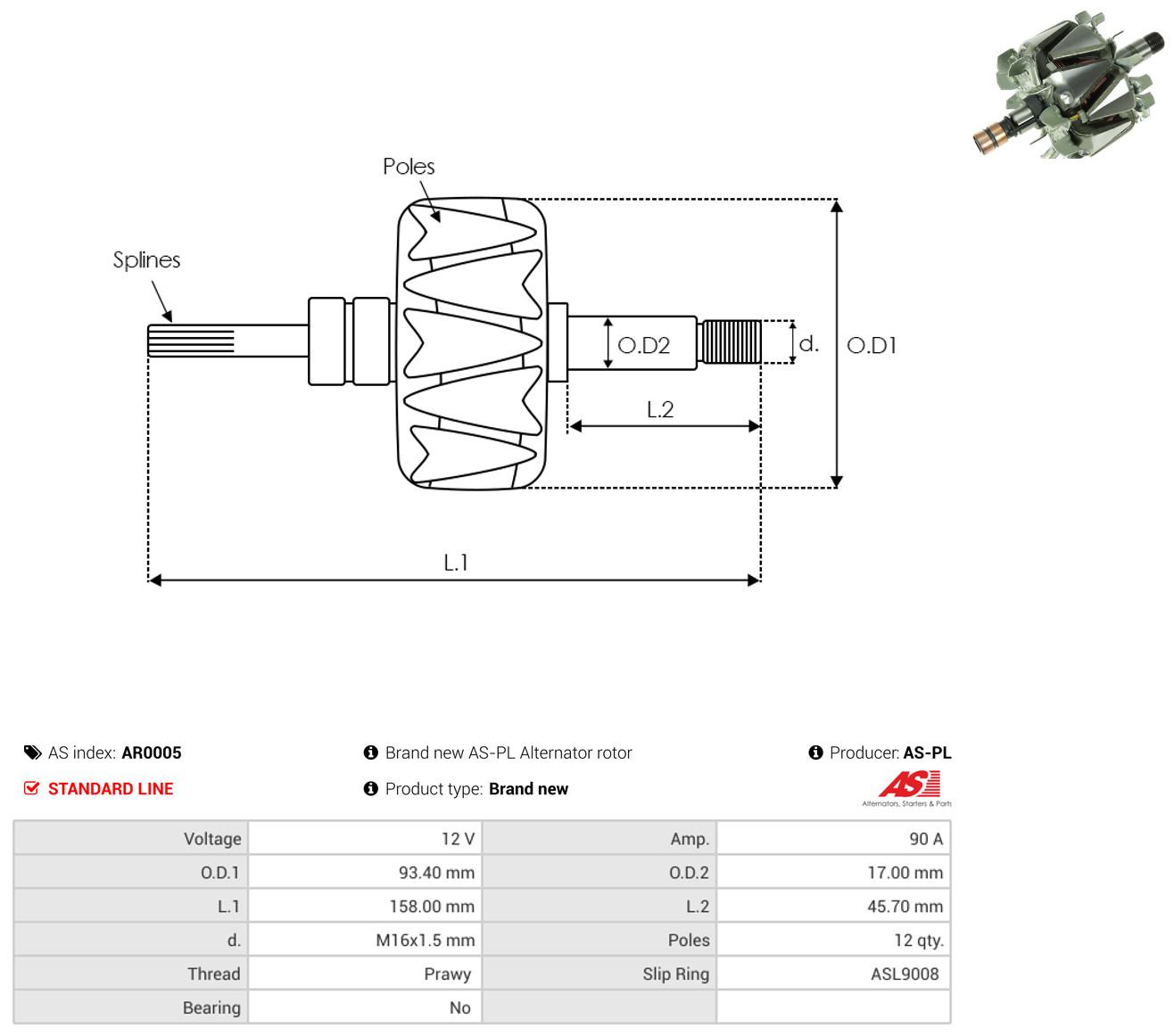AS-PL ar0005 93,40mm