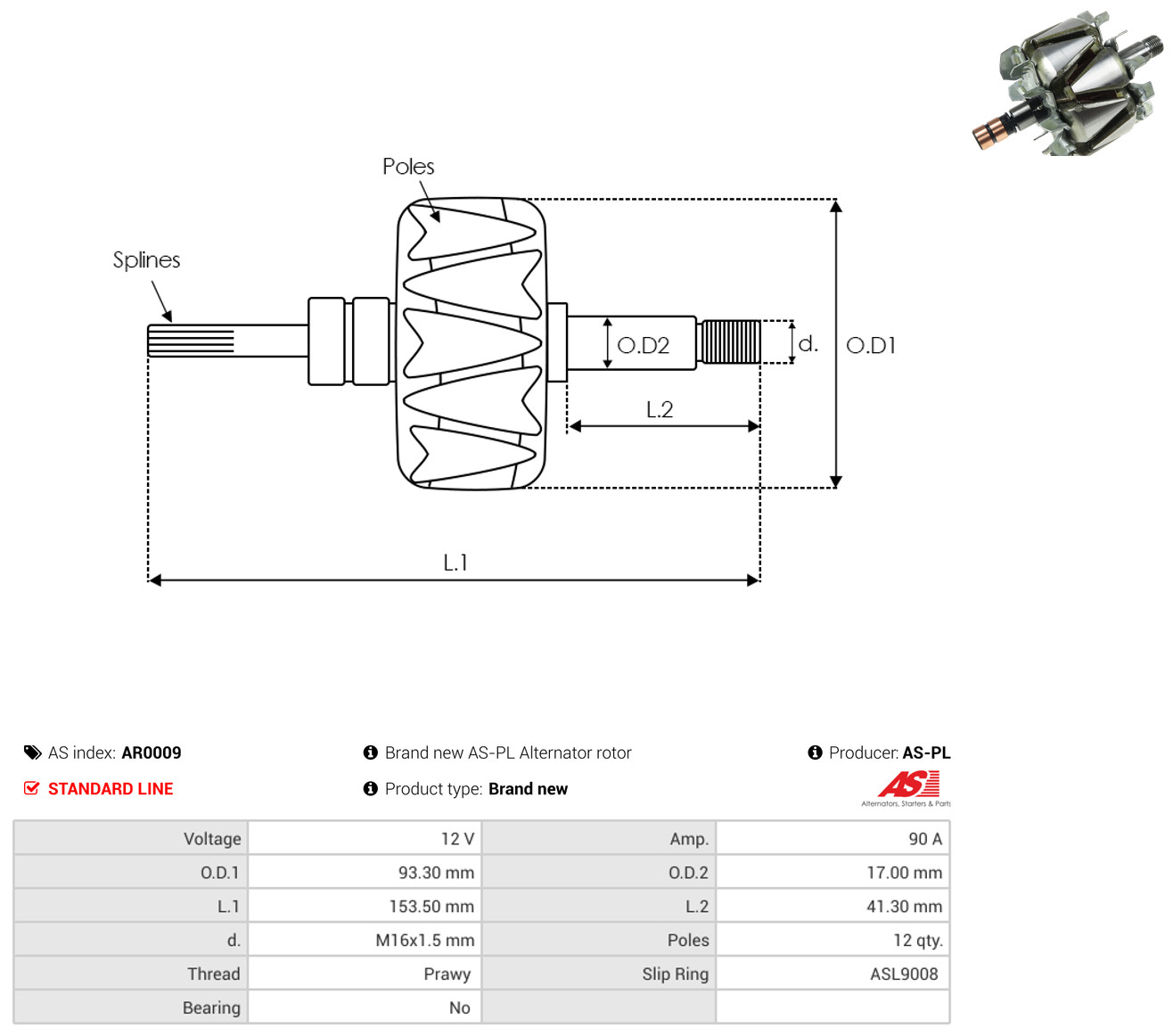 AS-PL ar0009 93,30mm