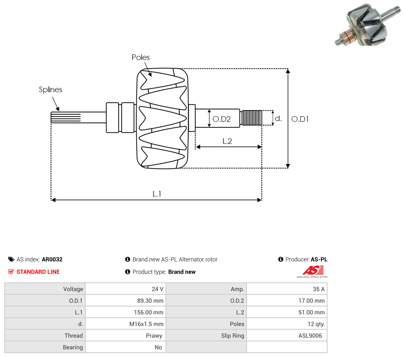 AS-PL ar0032 89,30mm