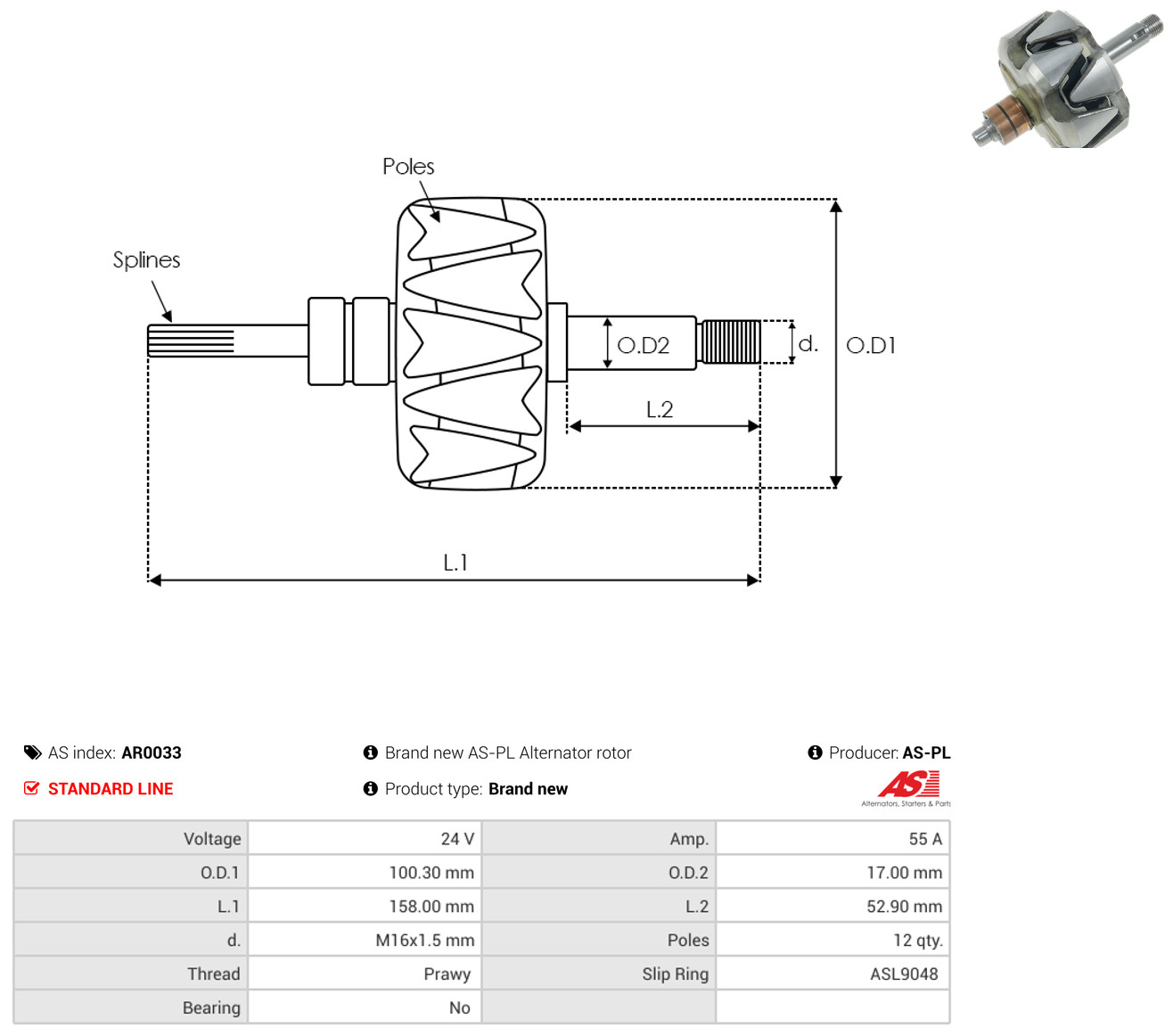 AS-PL ar0033 100,30mm