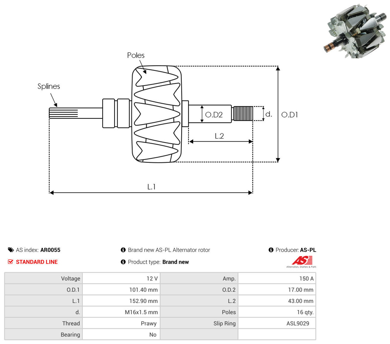 AS-PL ar0055 101,40mm