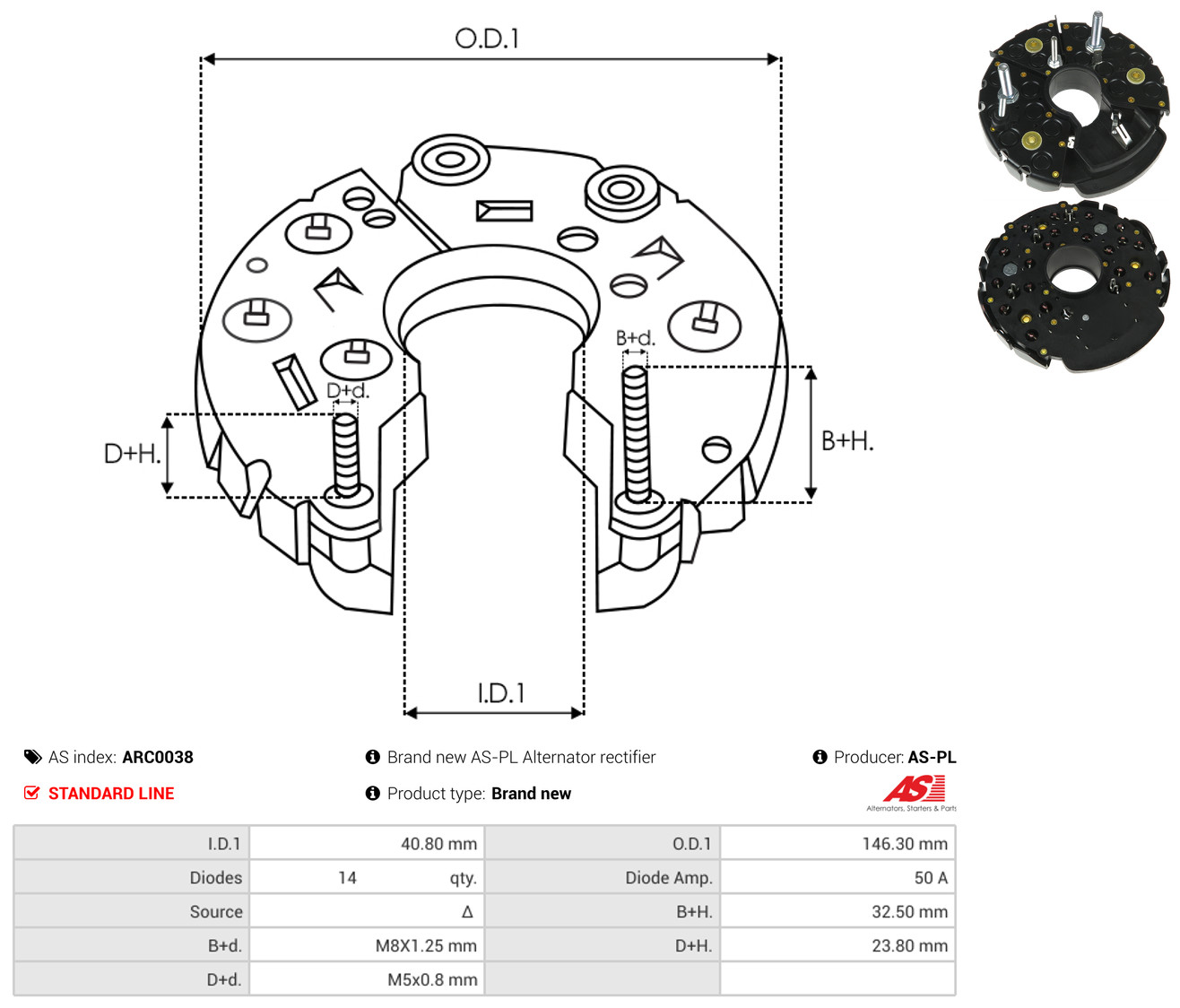 AS-PL arc0038 146,30mm