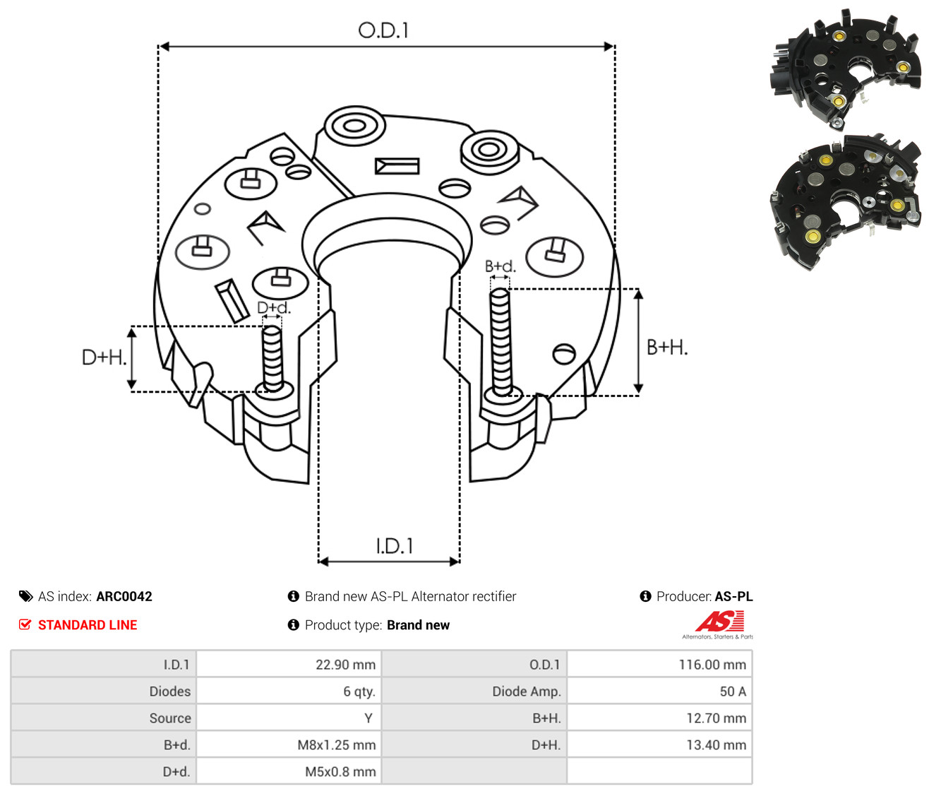 AS-PL arc0042 1160mm