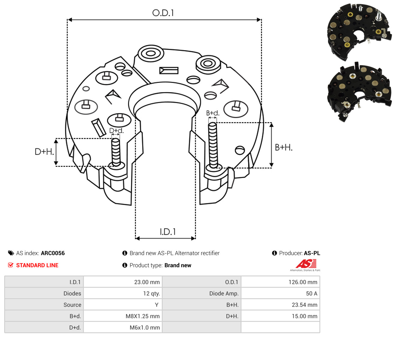 AS-PL arc0056 1260mm