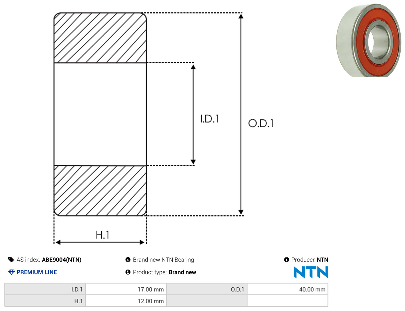 AS-PL Leje ABE9004(NTN) for DAF CHRYSLER FORD MERCEDES-BENZ MITSUBISHI TOYOTA MAN VW MERCURY