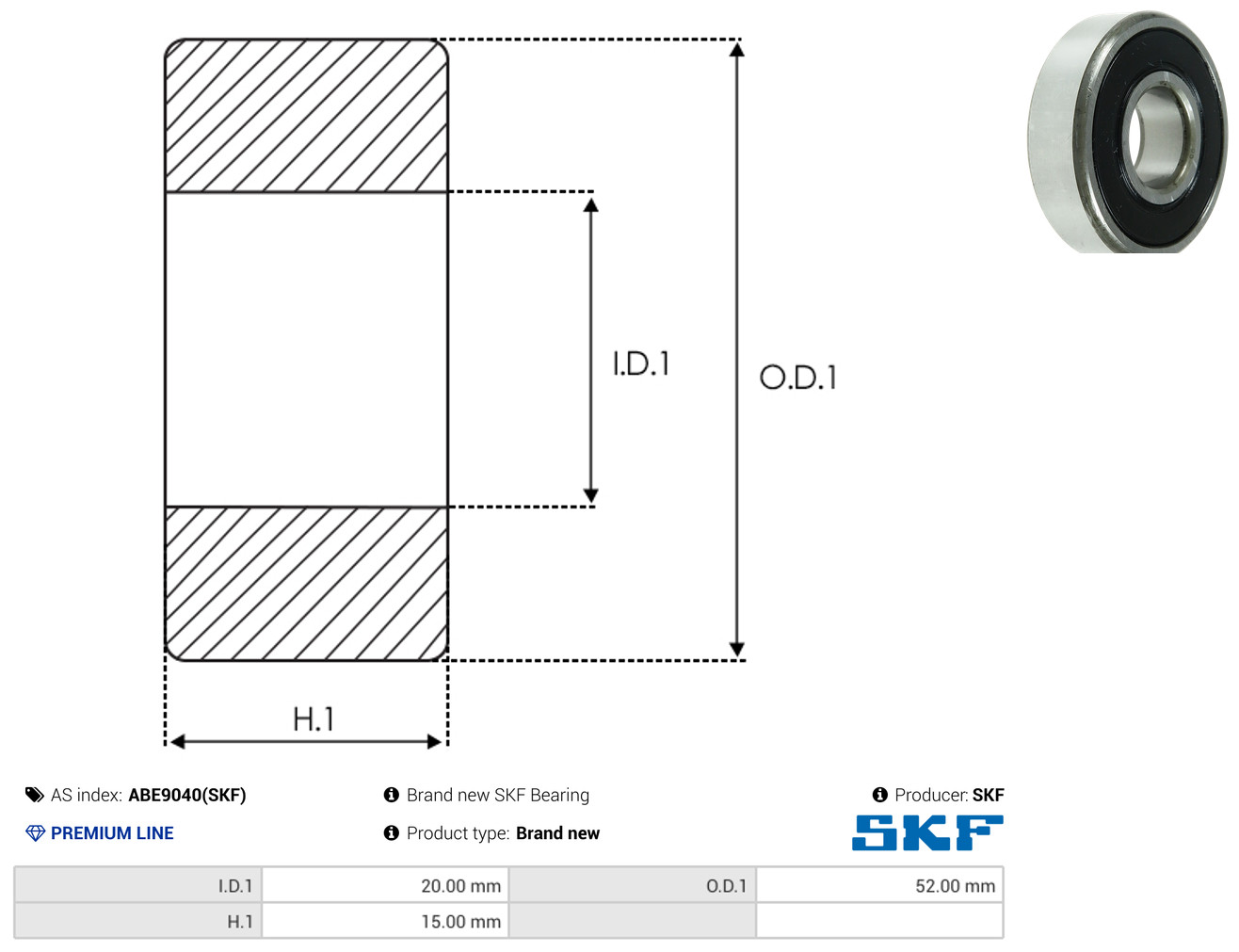 AS-PL Leje ABE9040(SKF) for TOYOTA MITSUBISHI