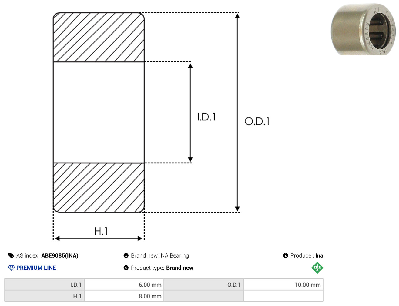 AS-PL Leje ABE9085(INA) for FORD