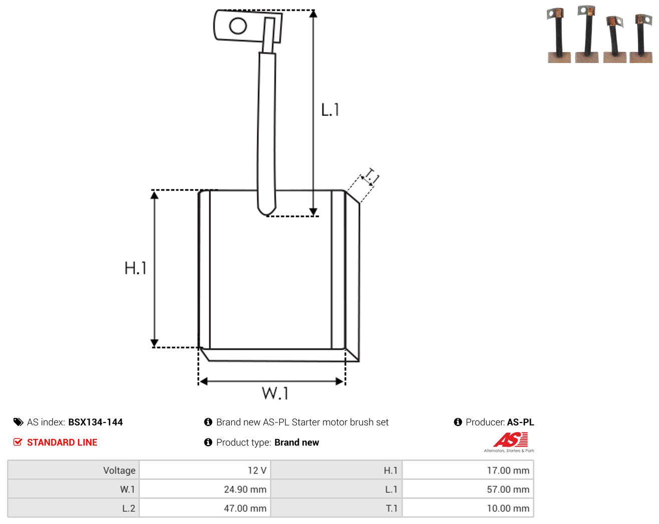 AS-PL bsx134144 for FORD VOLVO PEUGEOT MERCEDES-BENZ