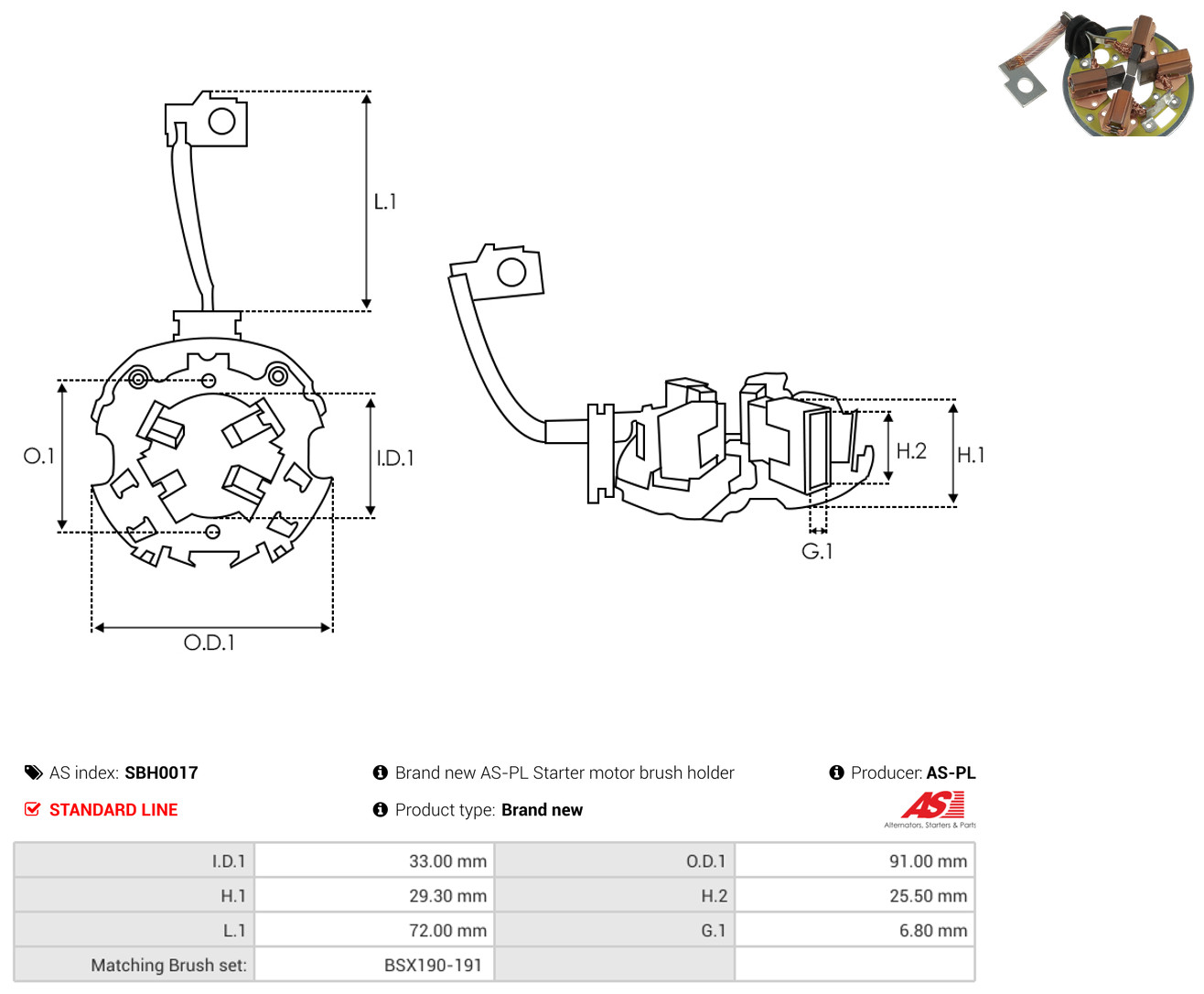 AS-PL sbh0017 910mm