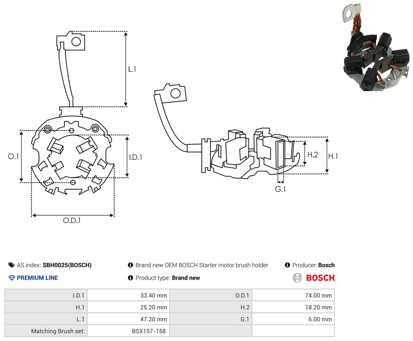 AS-PL sbh0025bosch 740mm