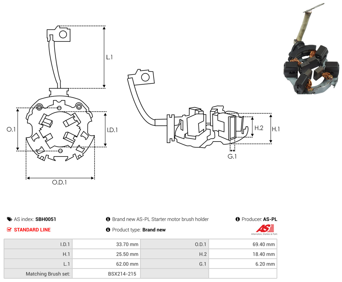 AS-PL sbh0051 69,40mm