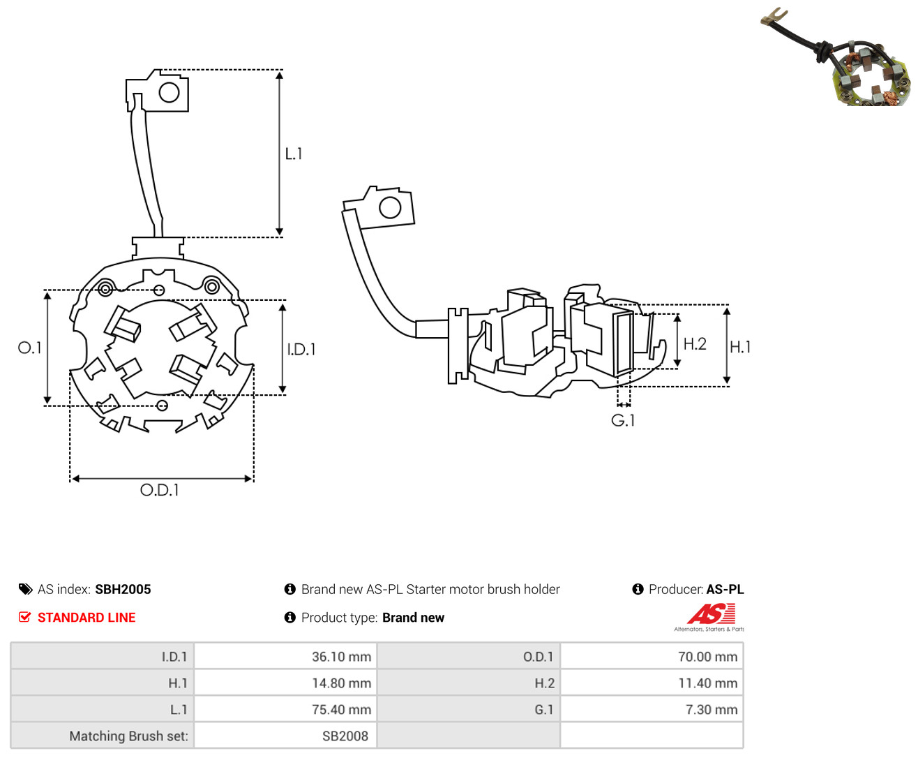 AS-PL sbh2005 700mm