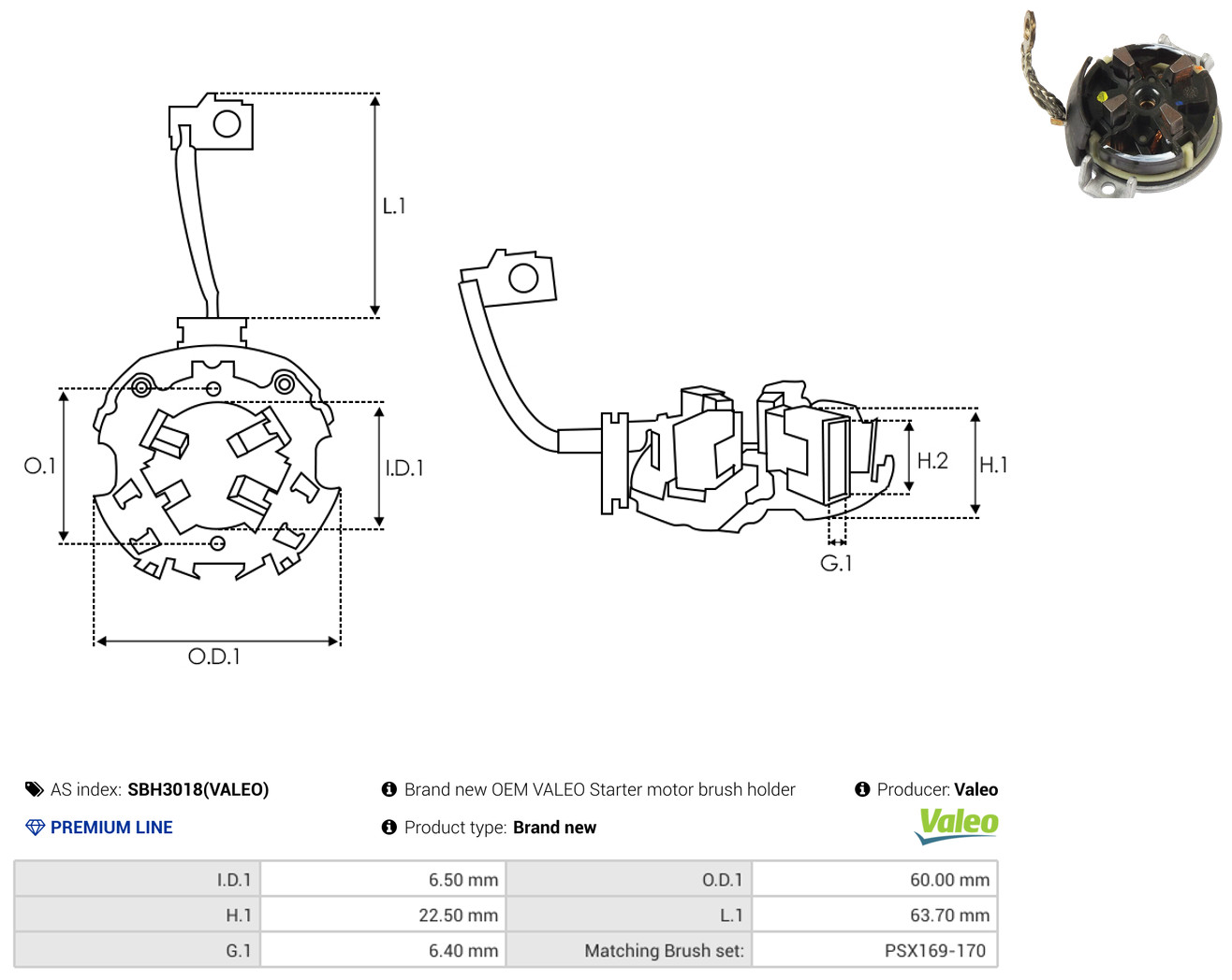 AS-PL sbh3018valeo 600mm for OPEL FIAT