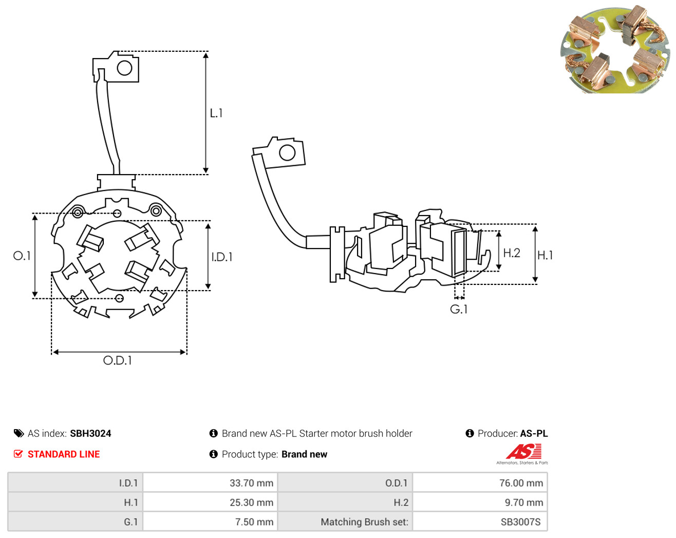 AS-PL sbh3024 760mm