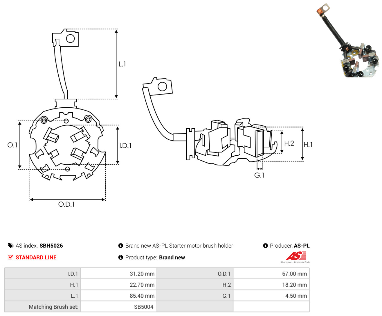 AS-PL sbh5026 670mm