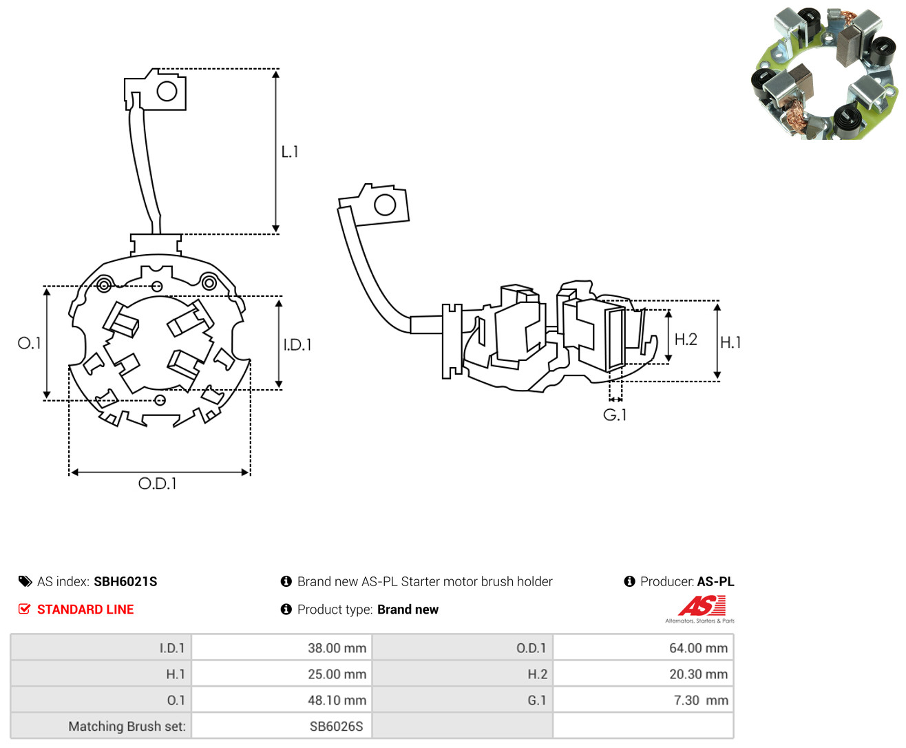 AS-PL sbh6021s 640mm for TOYOTA