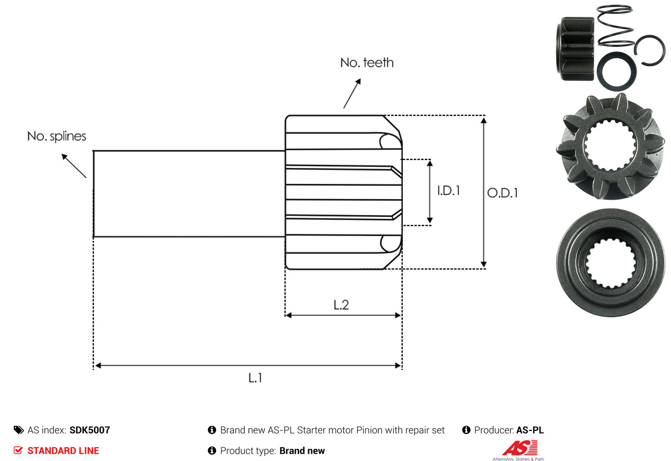 AS-PL sdk5007 320mm for MITSUBISHI