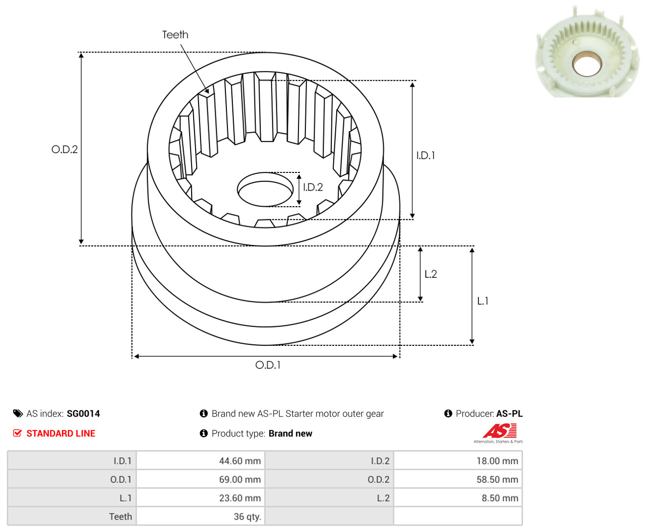 AS-PL sg0014 58,50mm