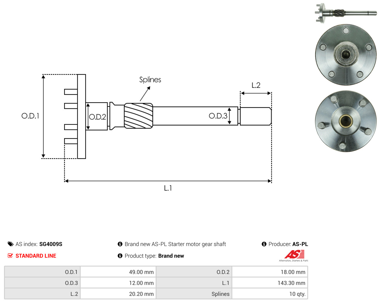AS-PL sg4009s 180mm
