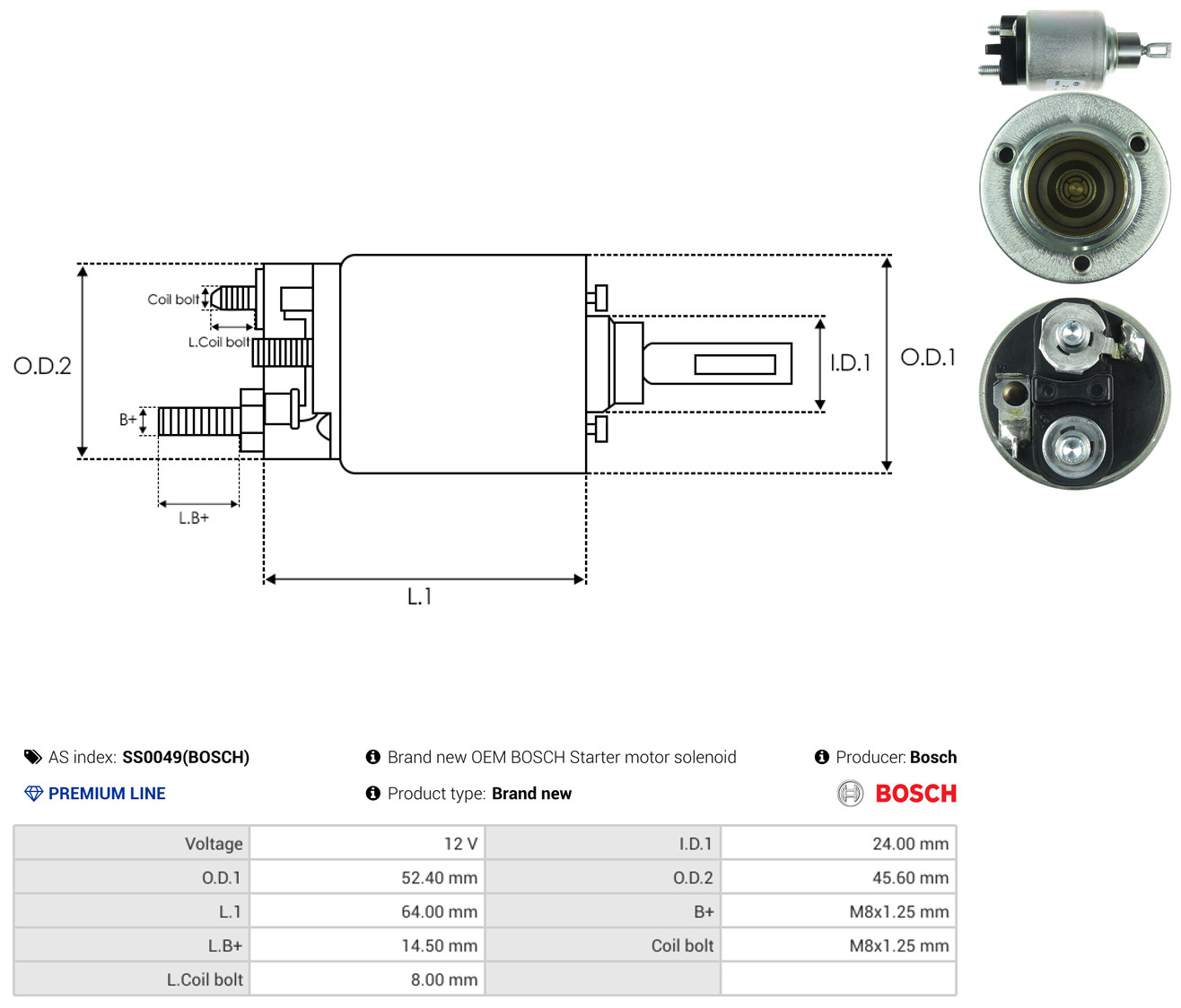 AS-PL Magnetafbryder, starter ss0049bosch