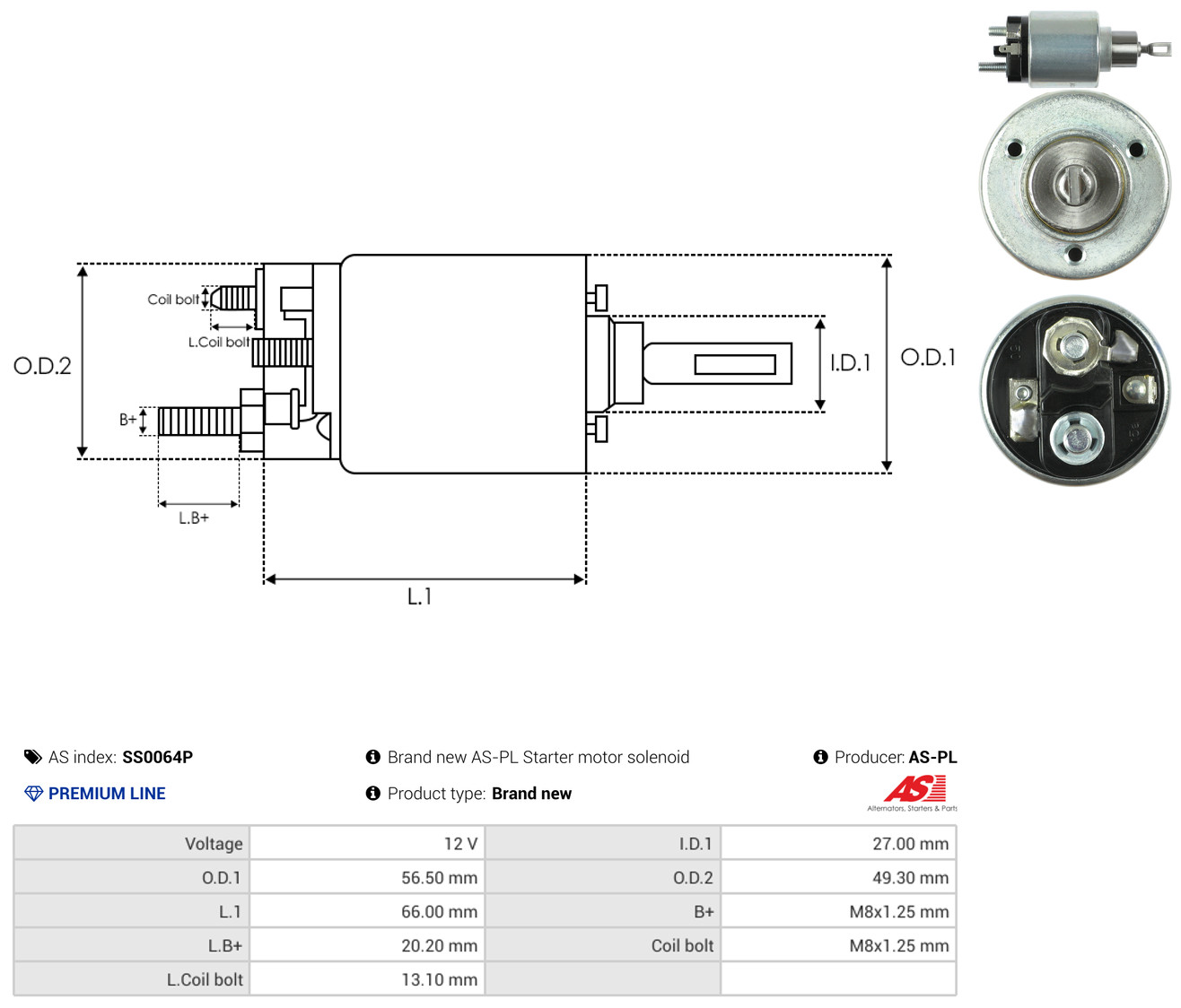 AS-PL ss0064p for SAAB VOLVO BMW