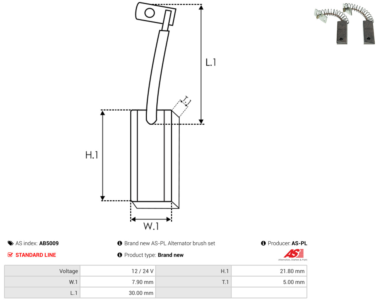AS-PL ab5009 for MAZDA MITSUBISHI NISSAN