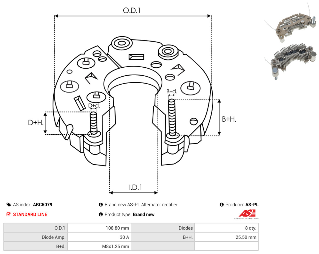 AS-PL arc5079 108,80mm