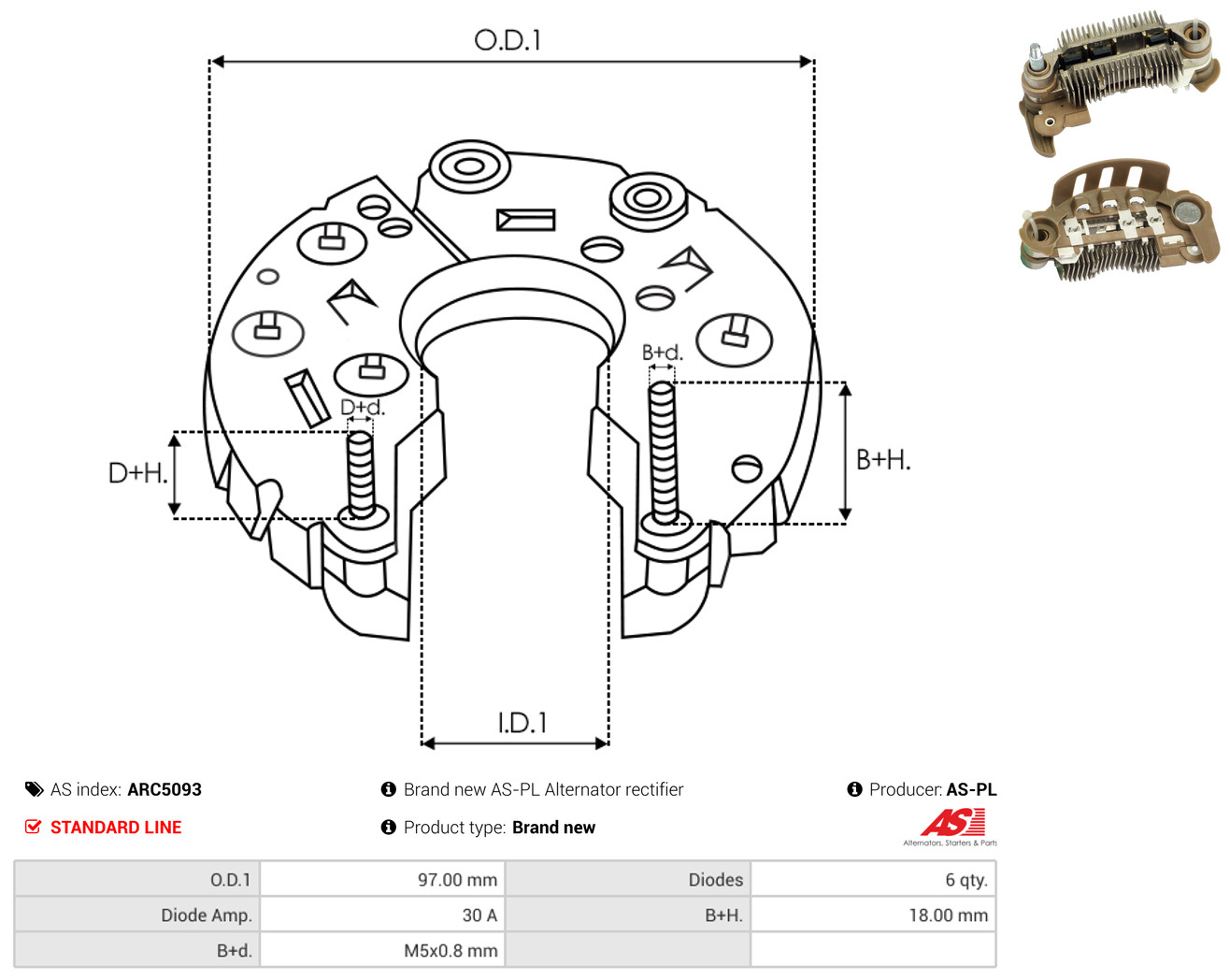 AS-PL arc5093 970mm