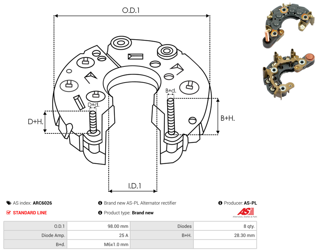 AS-PL arc6026 980mm