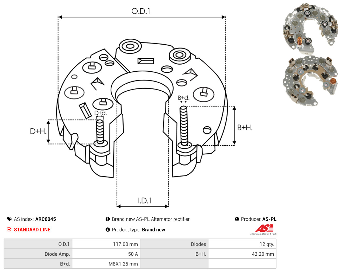 AS-PL arc6045 1170mm