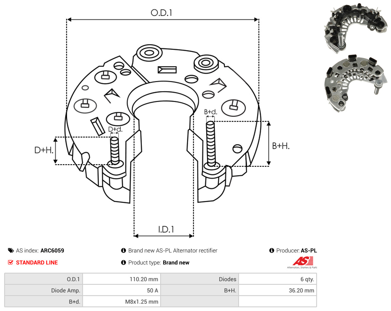 AS-PL arc6059 110,20mm