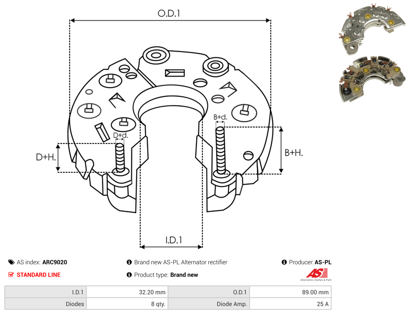 AS-PL arc9020 890mm