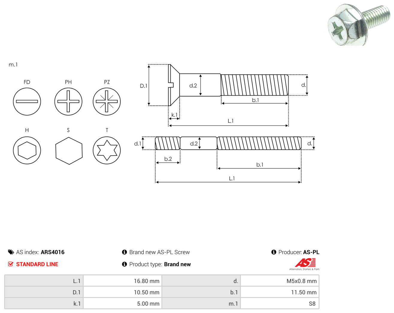 AS-PL ars4016 for FORD HONDA