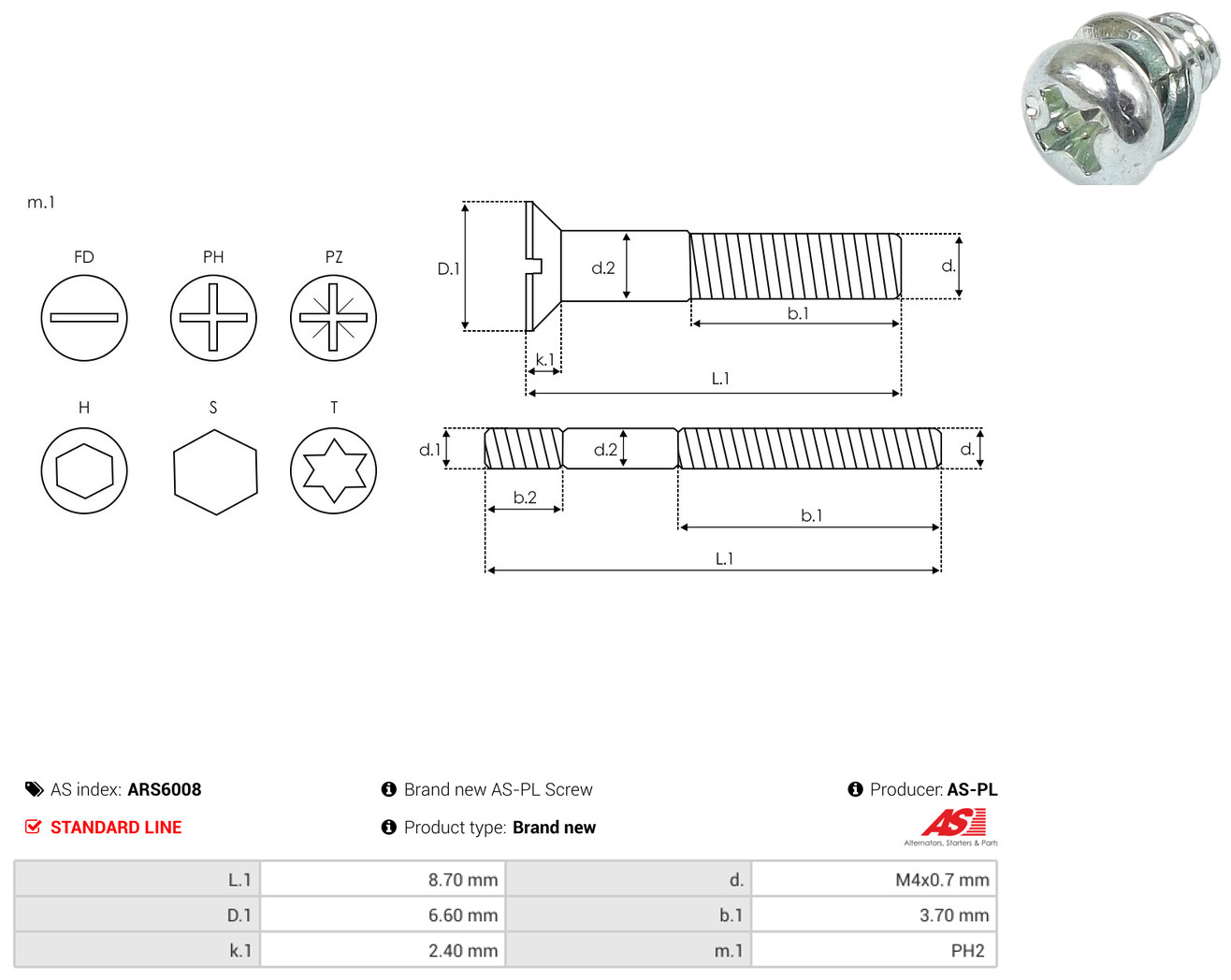 AS-PL ars6008 for MITSUBISHI